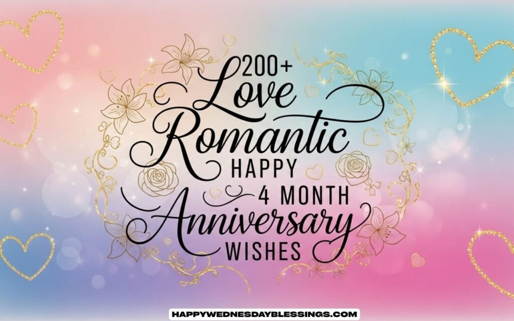 Love Romantic Happy 4 Month Anniversary Wishes