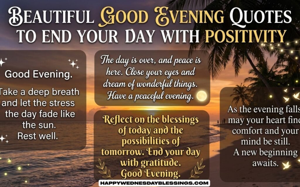 Beautiful Good Evening Quotes