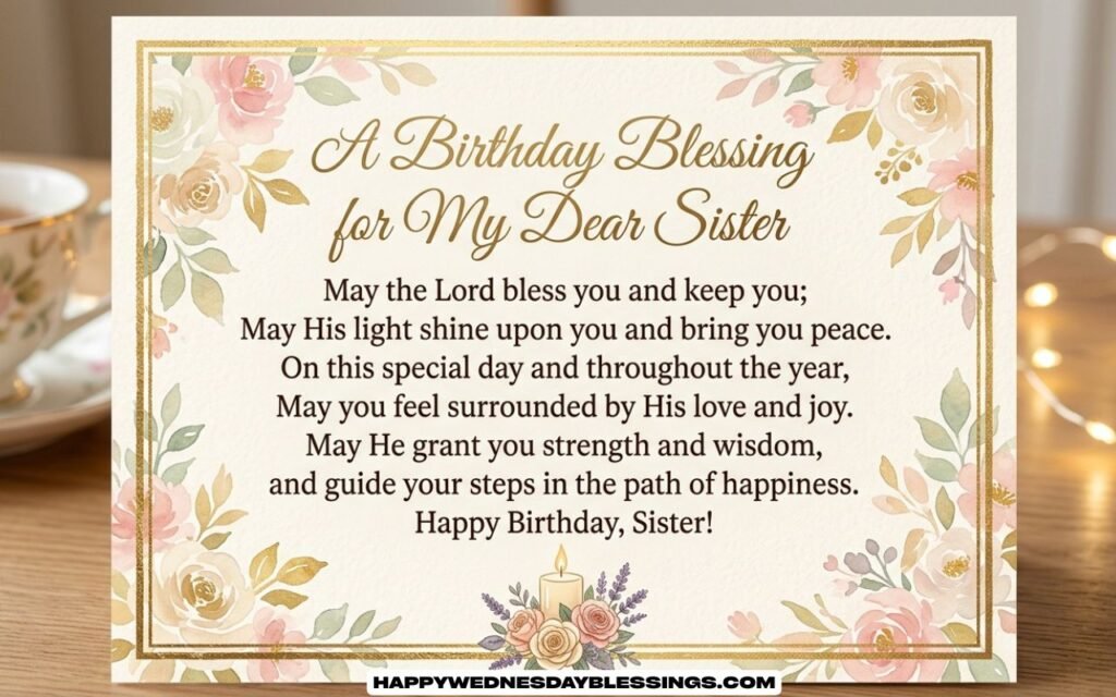 Happy Birthday Prayer for My Sister