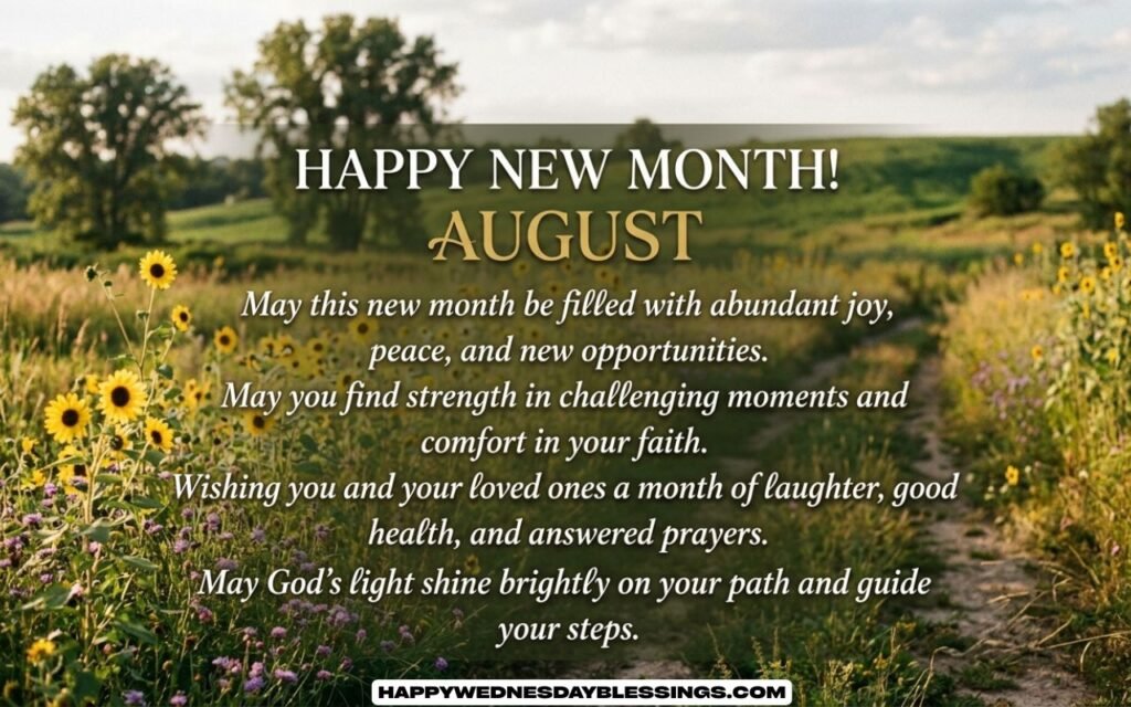 Happy New Month Prayer Messages for August