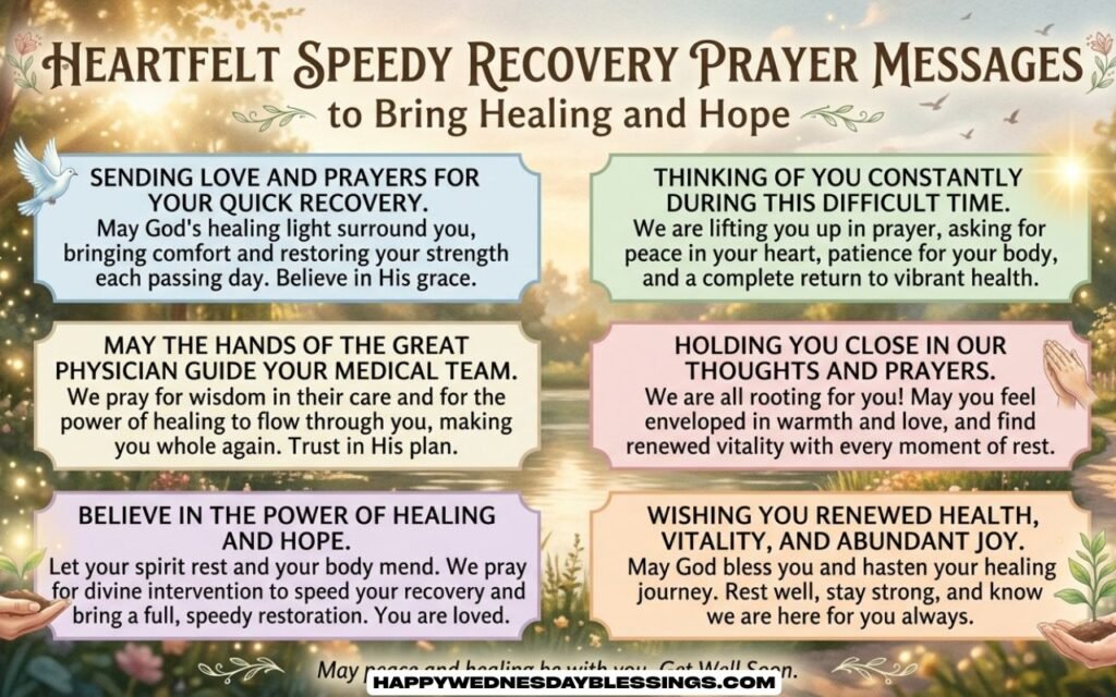 Heartfelt Speedy Recovery Prayer Messages