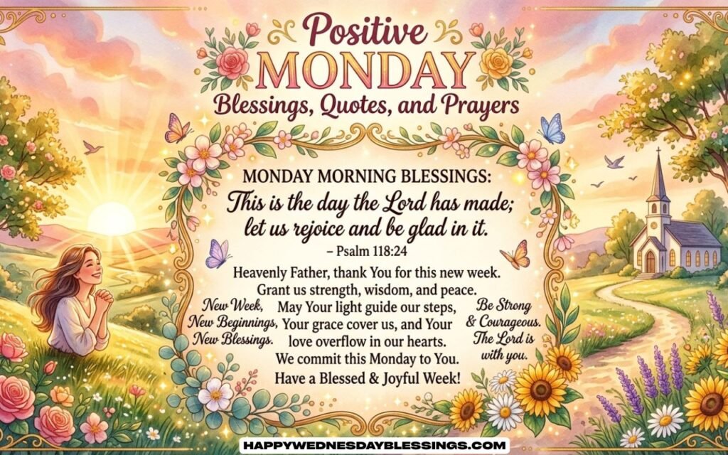 Positive Monday Blessings, Quotes, and Prayers