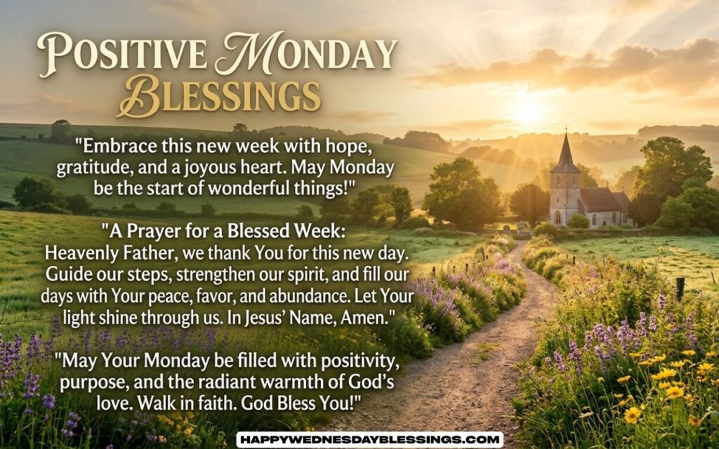 Positive Monday Blessings, Quotes, and Prayers
