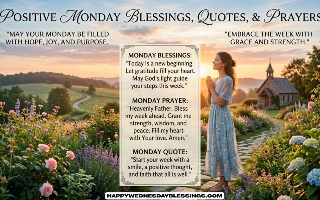 Positive Monday Blessings, Quotes, and Prayers