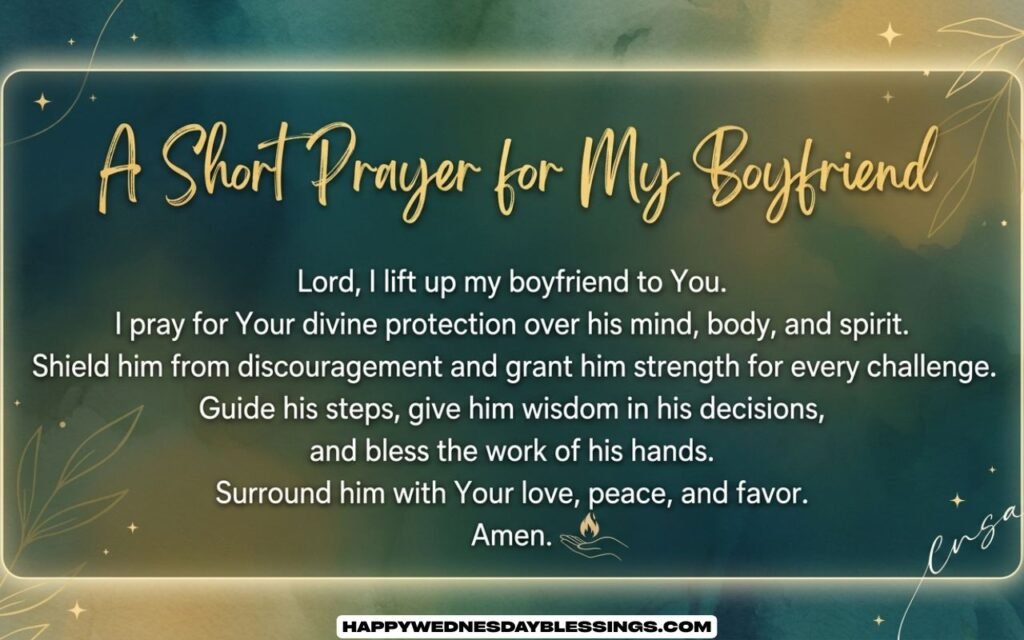 Short Deep Prayer for My Boyfriend