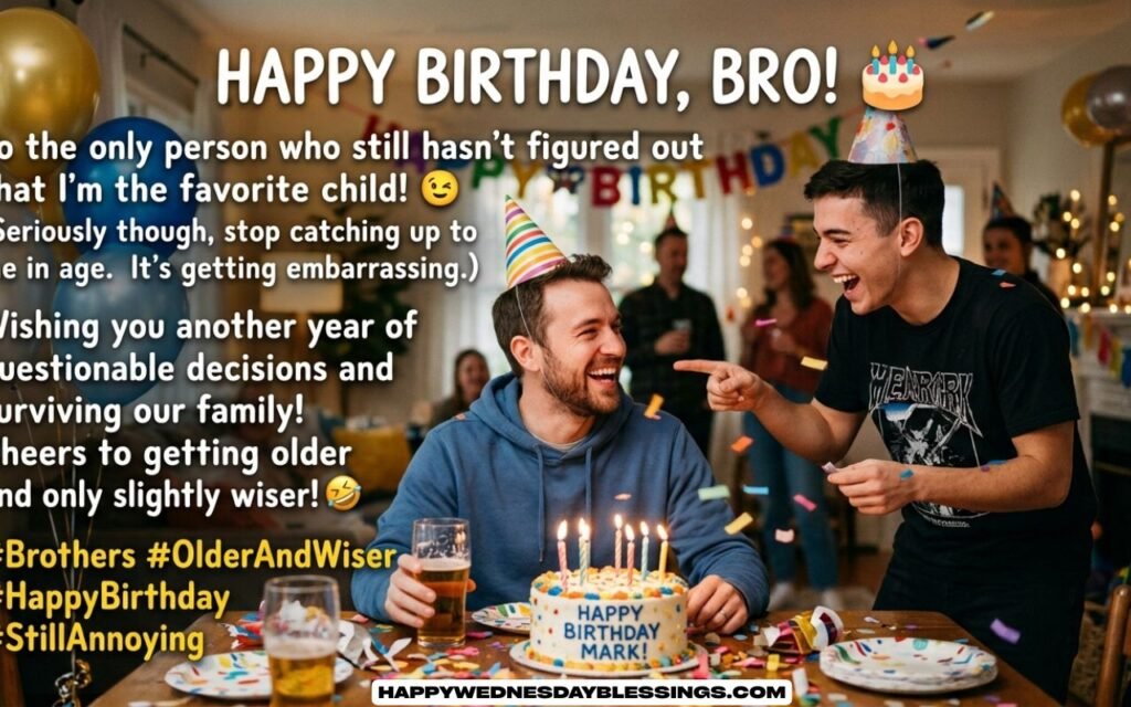 Short Funny Birthday Wishes for Brother