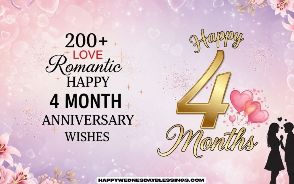 Love Romantic Happy 4 Month Anniversary Wishes