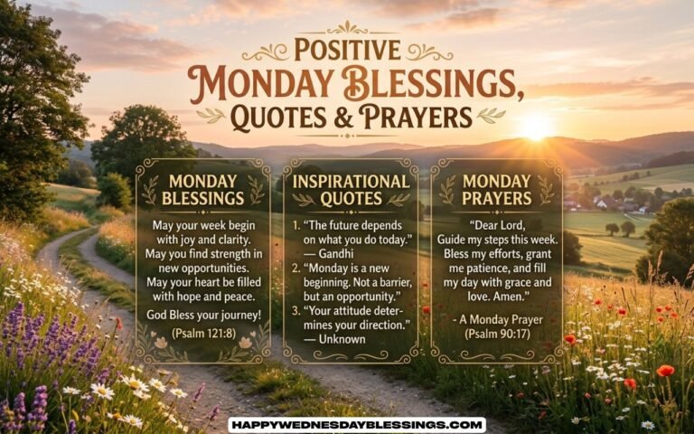 Positive Monday Blessings, Quotes, and Prayers